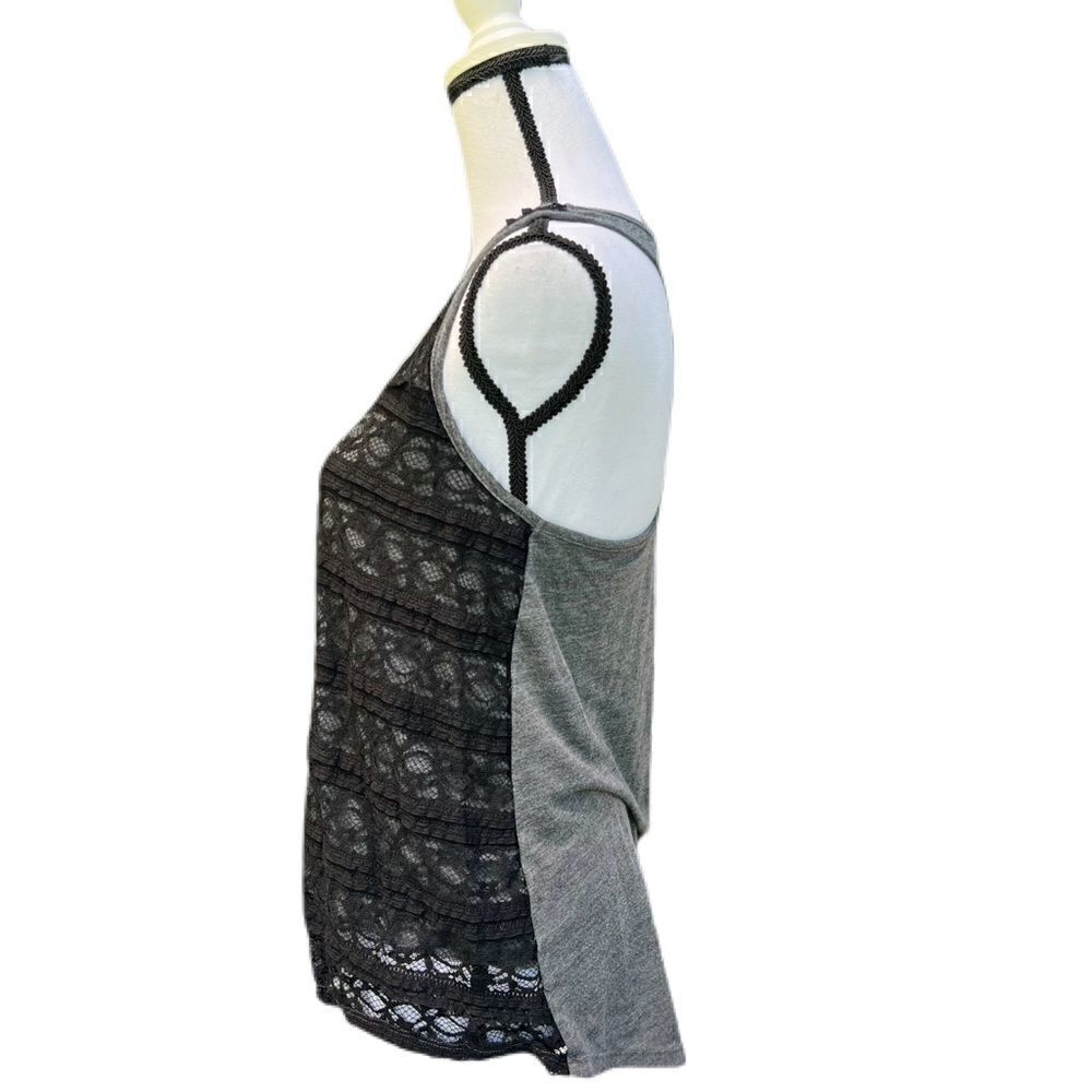 Lace Contrast Tank Top